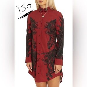 ISO Blackmilk The Horseman Business Time Shirt Dress IN SEARCH OF